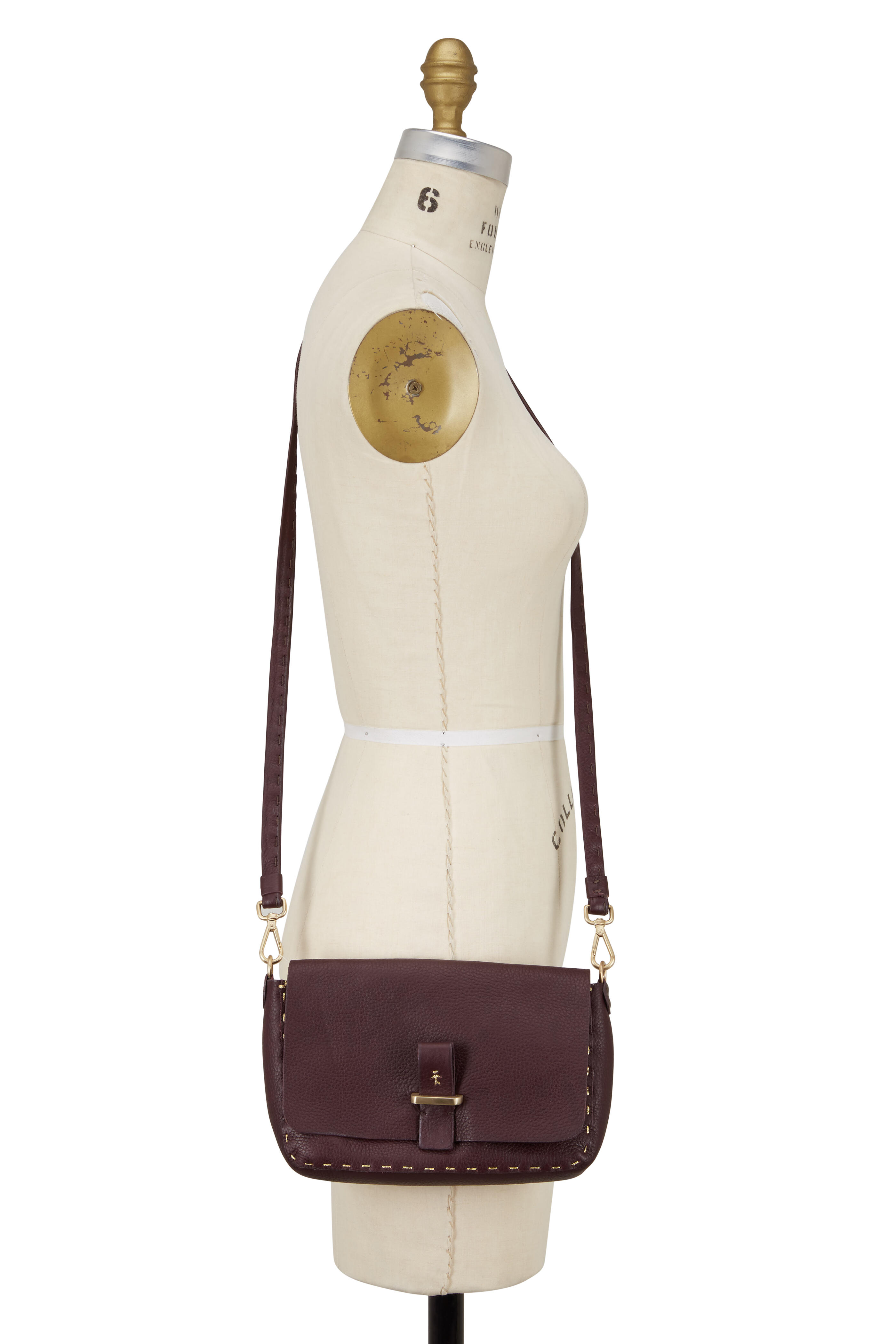 Henry Beguelin - Pochette Simply Band Wine Small Shoulder Bag