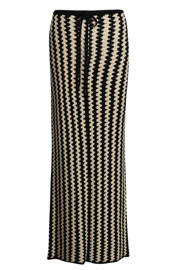 Malene Birger Raze Black & Off White Crochet Skirt