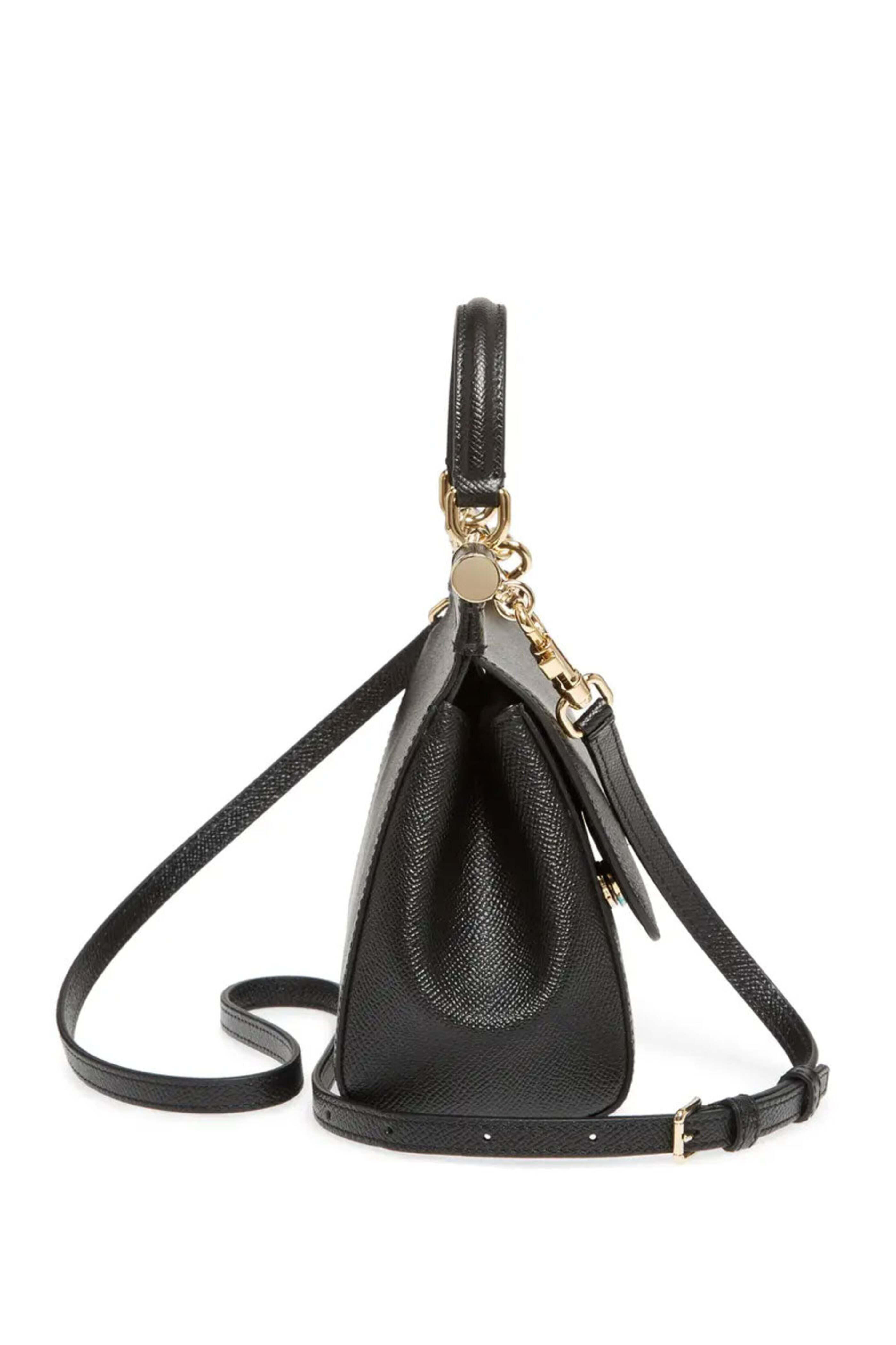 Dolce & Gabbana - Sicily Small Leather Tote Bag in Black
