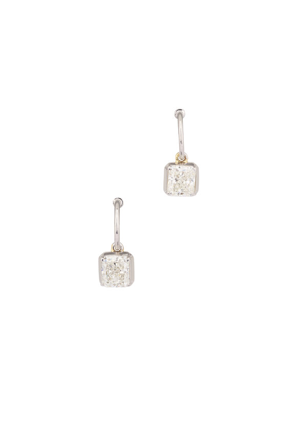 Lowy & Co Radiant Diamond Drop Earrings - view 1