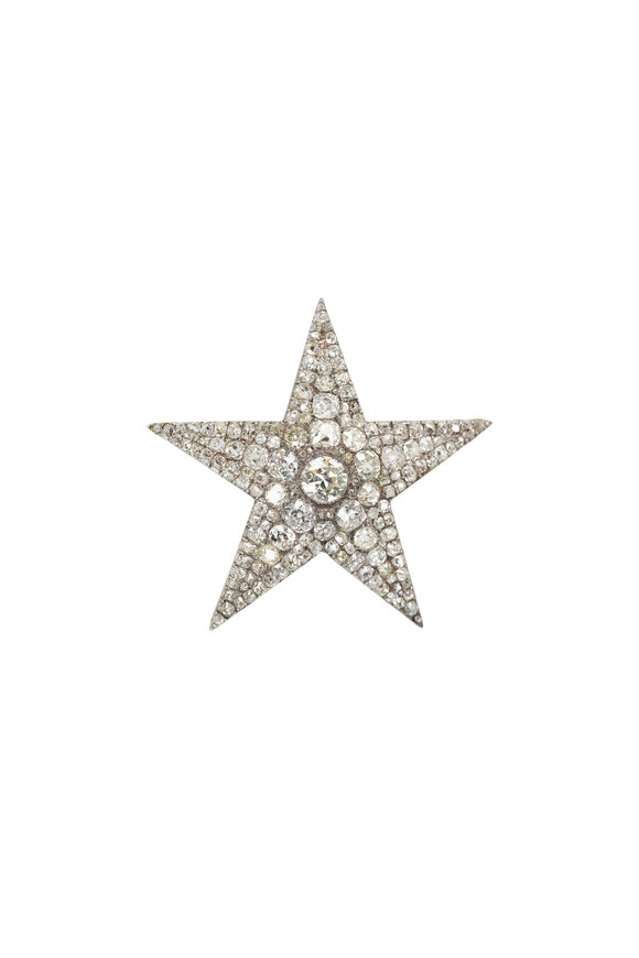 Renee Lewis Diamond Star Brooch