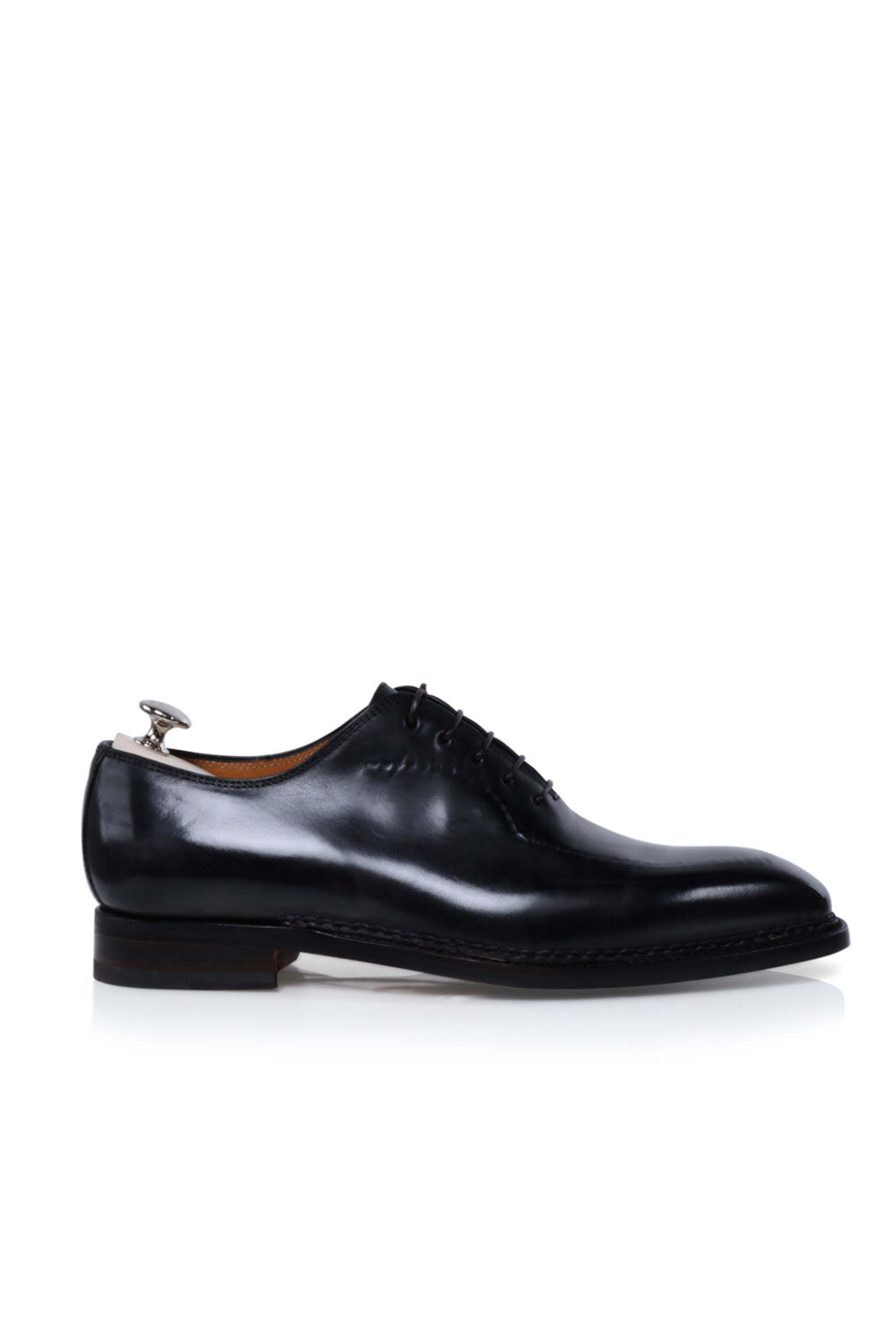 Bontoni - Elegant Reverse Leather Lace Up in Nero Cafe