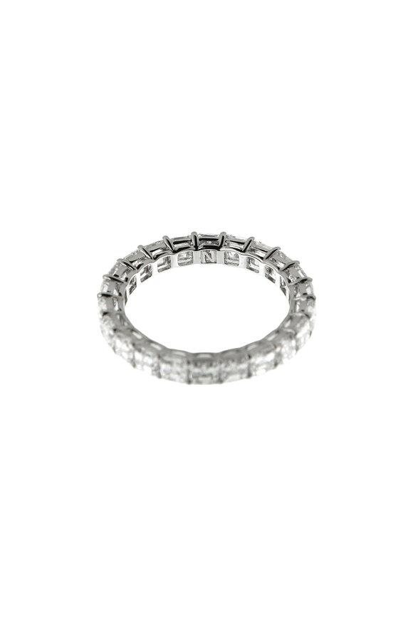 Nam Cho 18k White Gold Asscher Cut Diamond Eternity Band - view 2