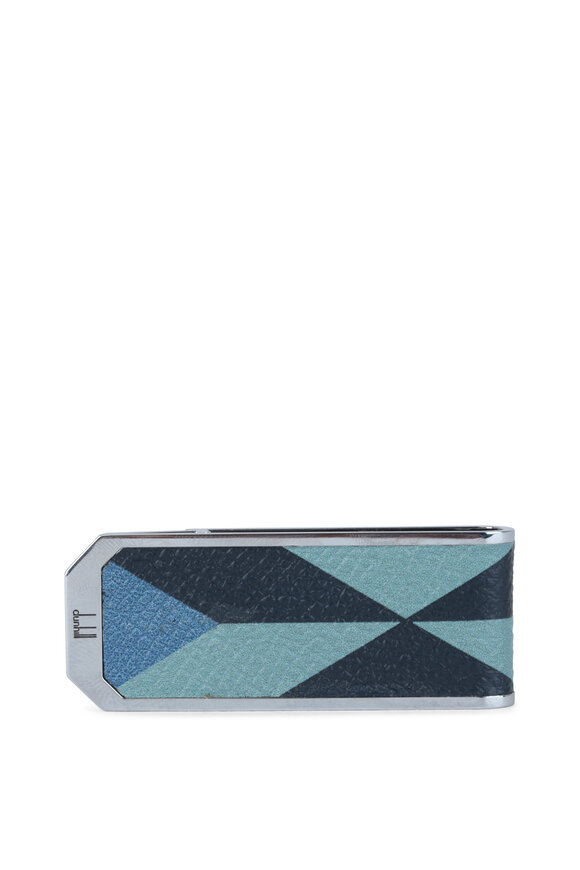 Dunhill - Cadigan Blue Geometric Money Clip 