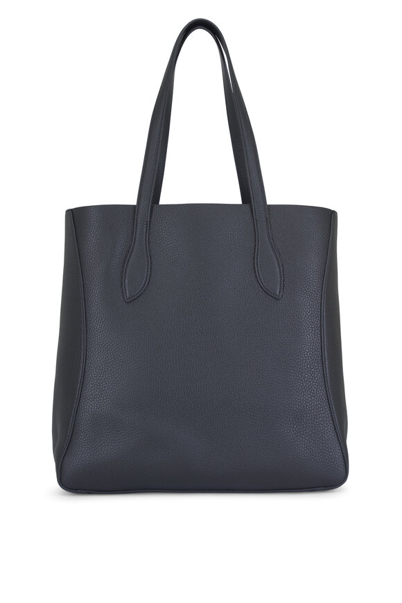 Loro Piana Needle Black Grained Leather Shopper - view 2