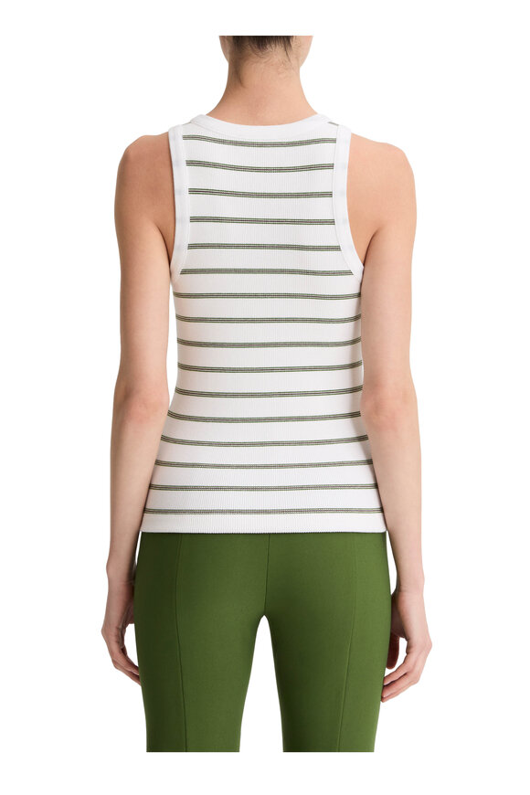 Vince Herb Combo Stripe Ribbed Scoop Neck Tank - view 3