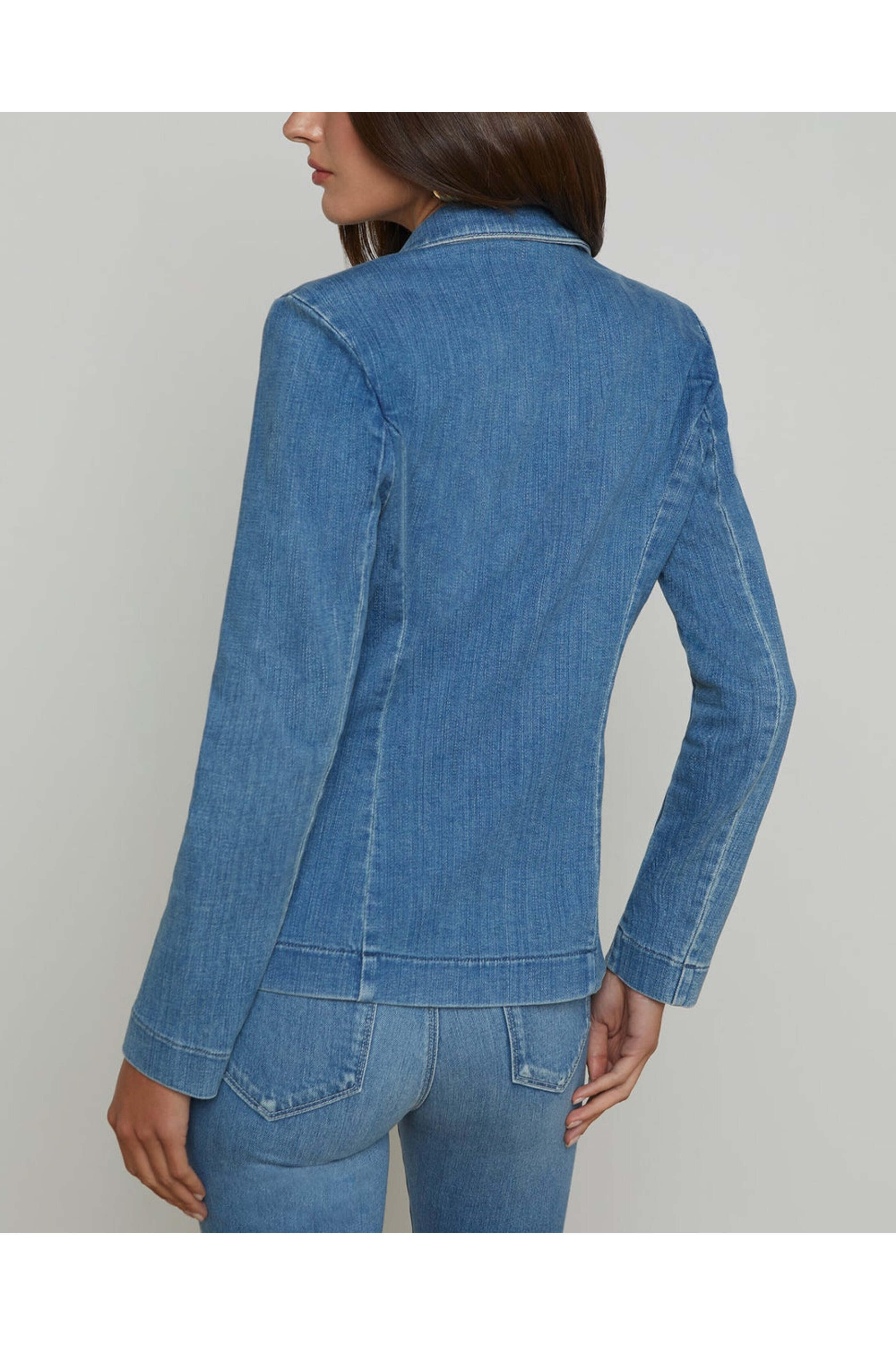 L'Agence - Baldwin Denim Blazer in Provo