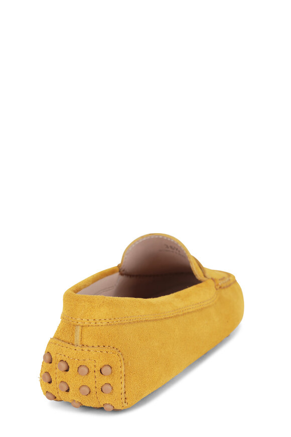 Tod's - Gommini Yellow Suede Penny Driver