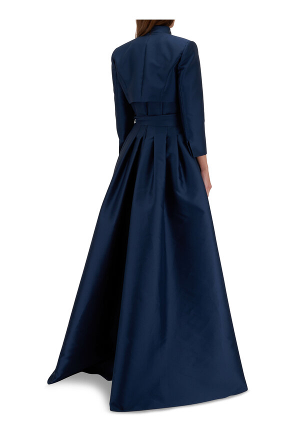 Carolina Herrera - Navy Stand Collar Gown