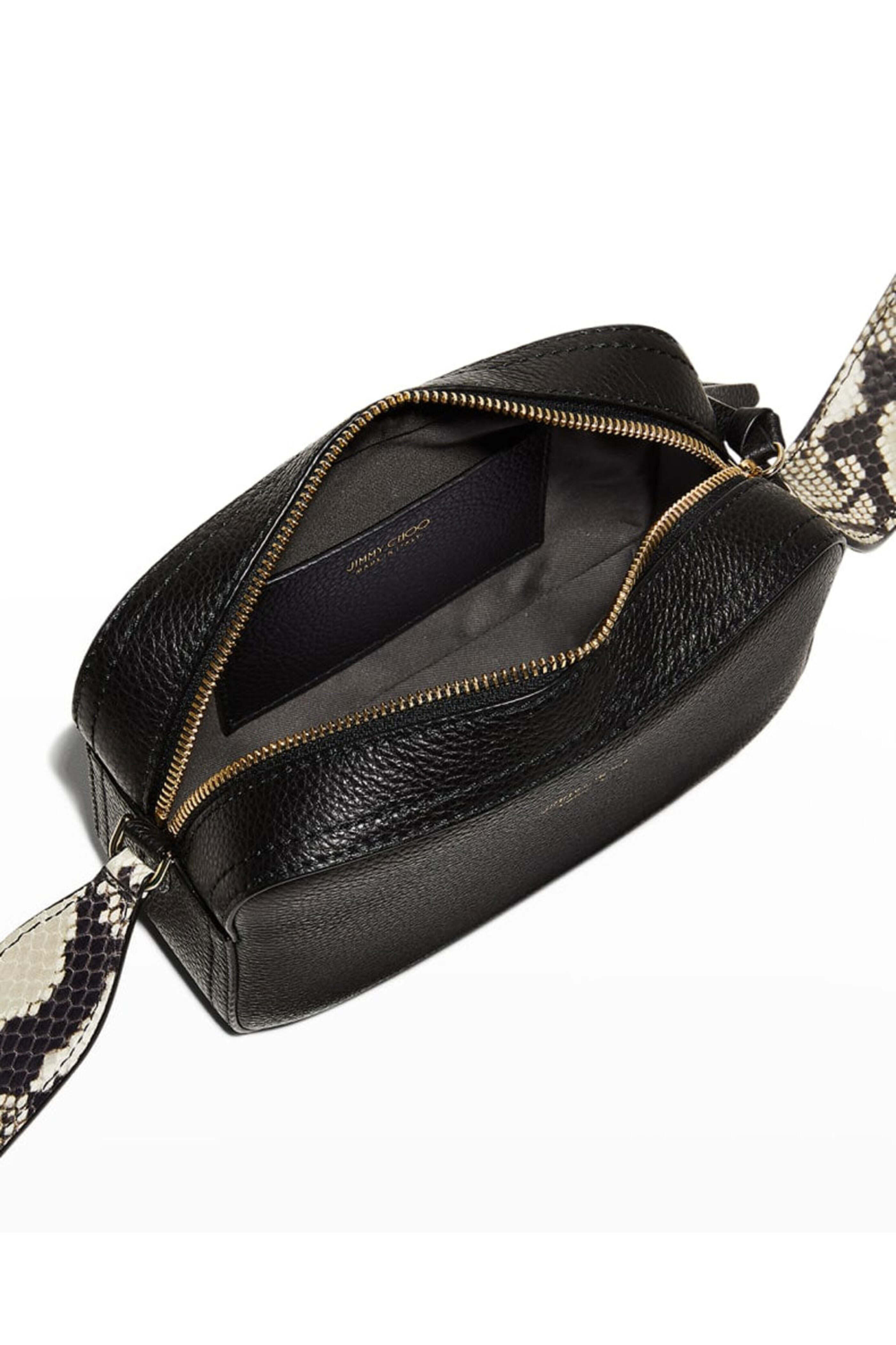 【良品】JIMMY CHOO PEGASI BLACK CAMERA BAG JIMMY CHOO Pegasi Camera Crossbody Bag Black 1154165