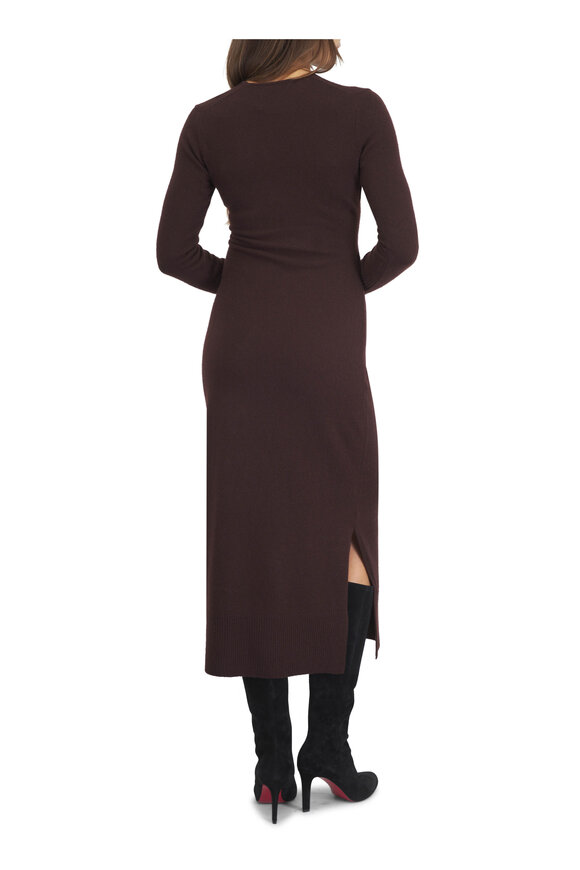 Veronica Beard Salomez Espresso Wool & Cashmere Knit Dress - view 4