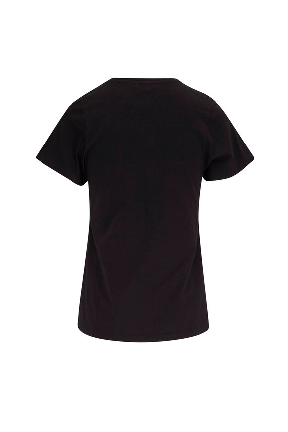 Totême Black Curved Seam Cotton T-Shirt  - view 3