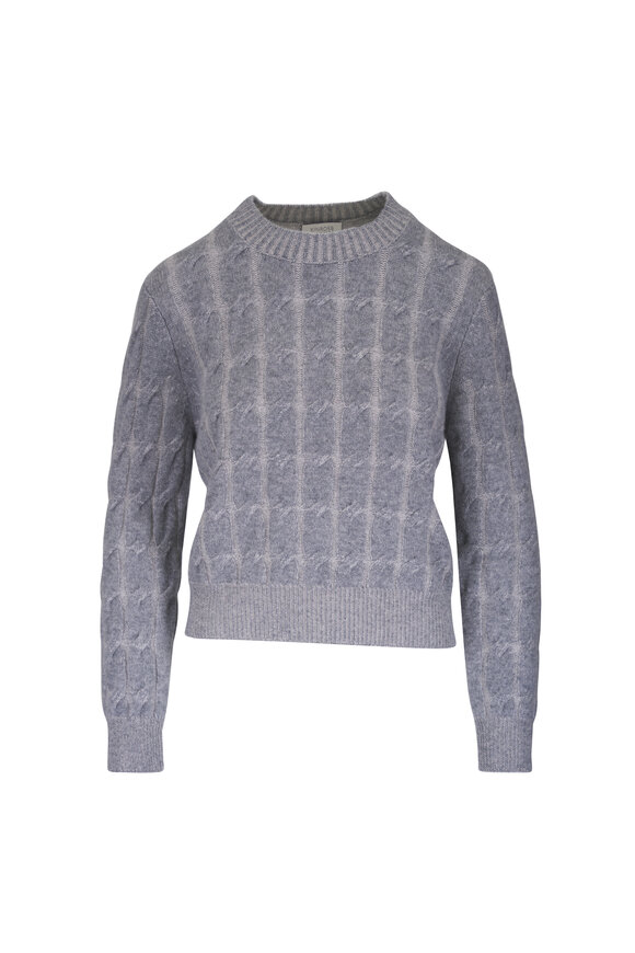 Kinross Granite Plaited Cable Crewneck Sweater - view 1