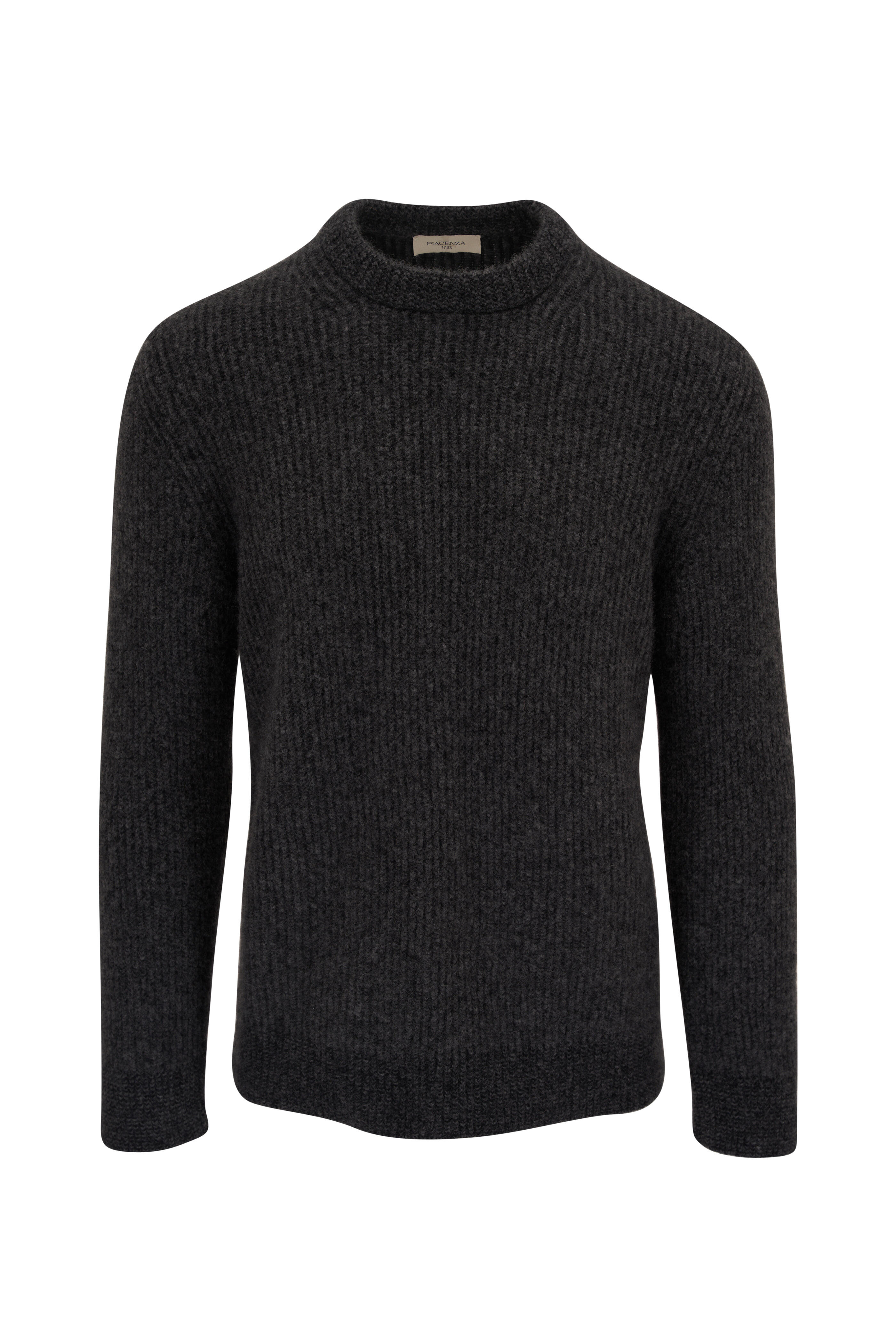 Fratelli Piacenza - Charcoal Gray Cashmere Blend Crewneck Sweater