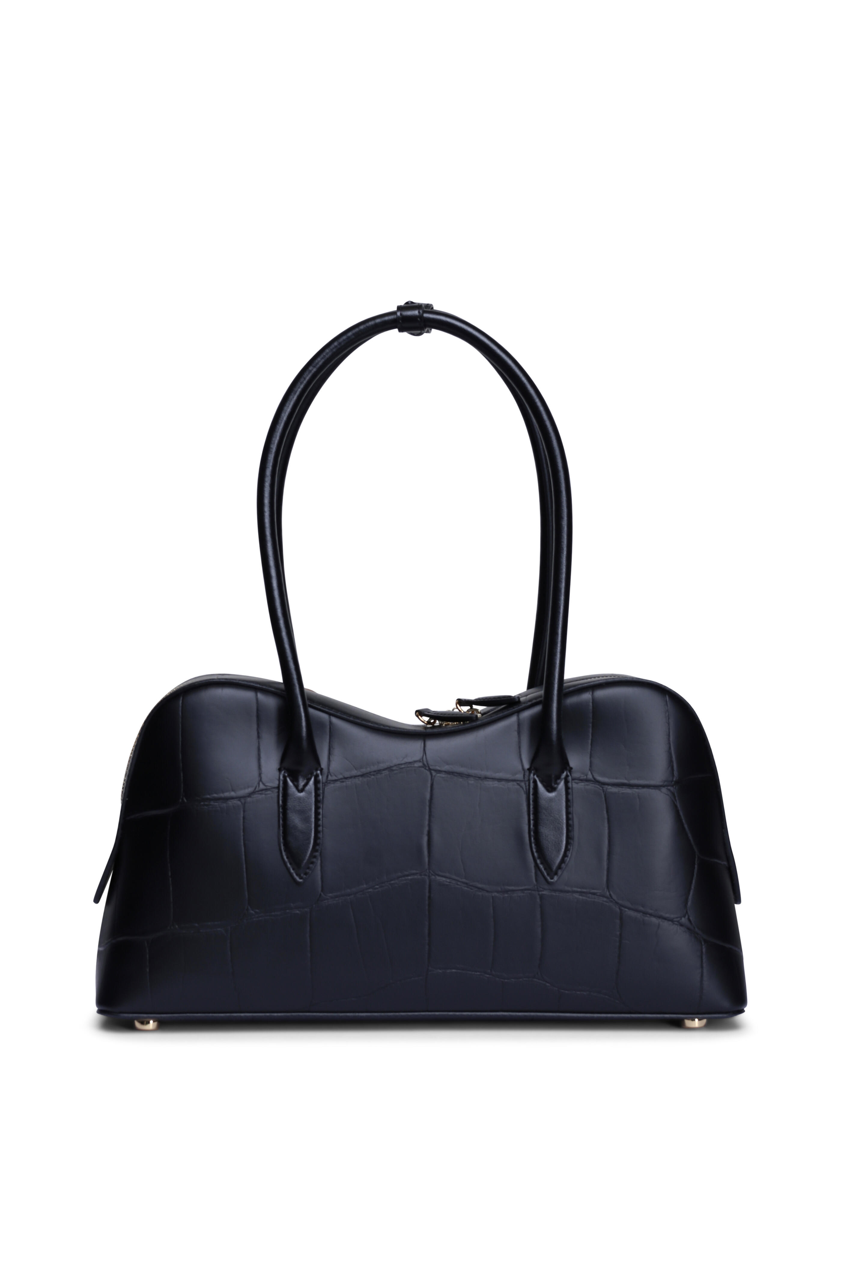 Stella McCartney - Ryder Black Vegan Leather Embossed Shoulder Bag
