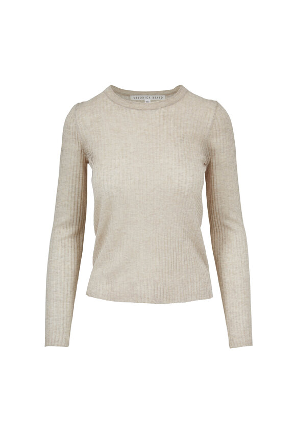 Veronica Beard - Canal Gold Long Sleeve Ribbed Top