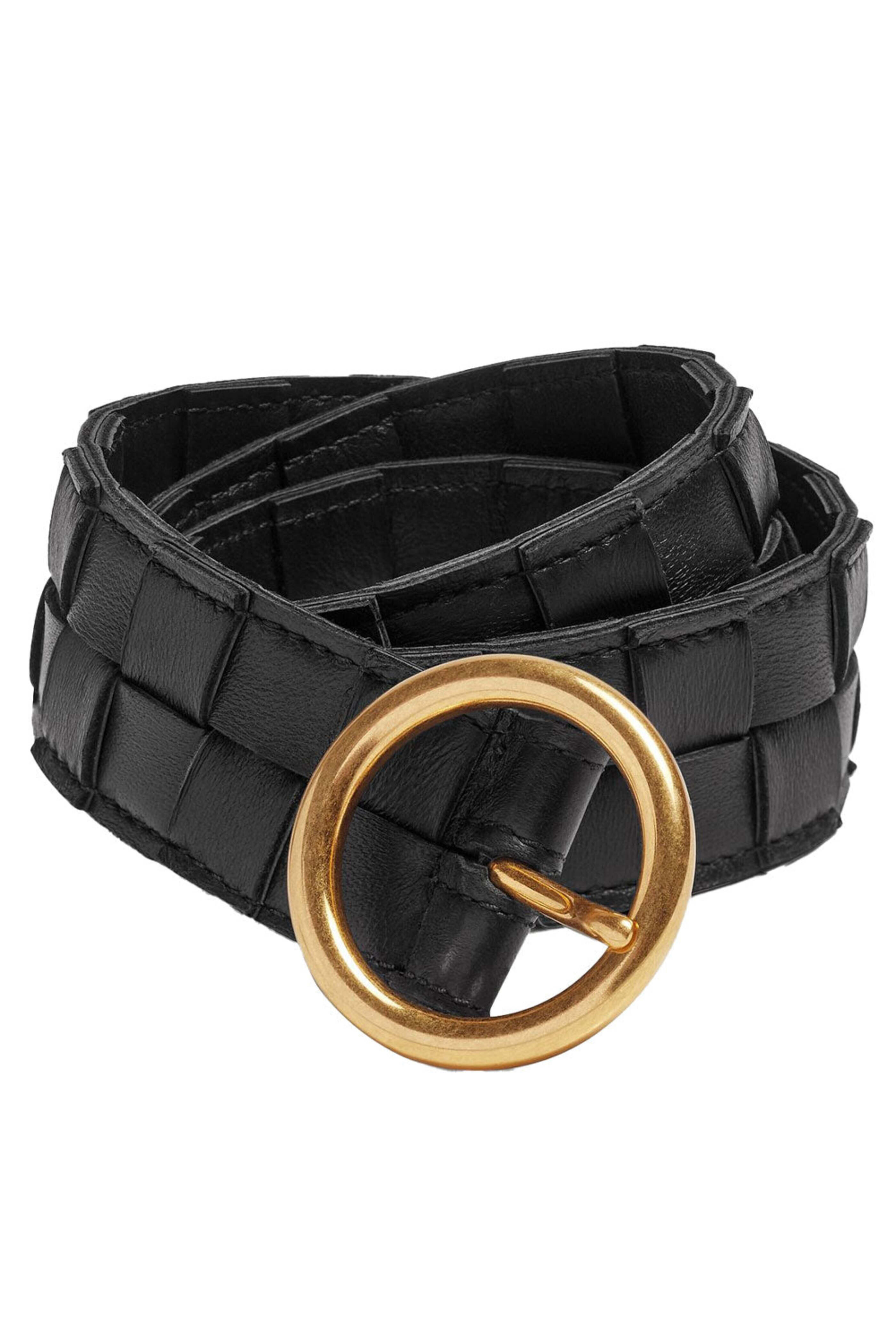 Bottega Veneta - Maxi Intreccio Belt in Black