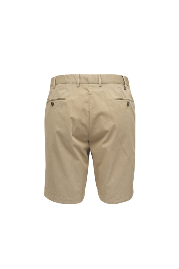 PT Torino Light Khaki Stretch Cotton Shorts - view 3