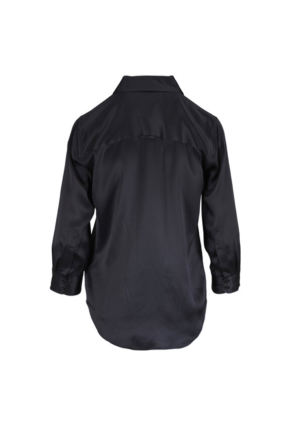 L'Agence Dani Black Silk Blouse - view 3