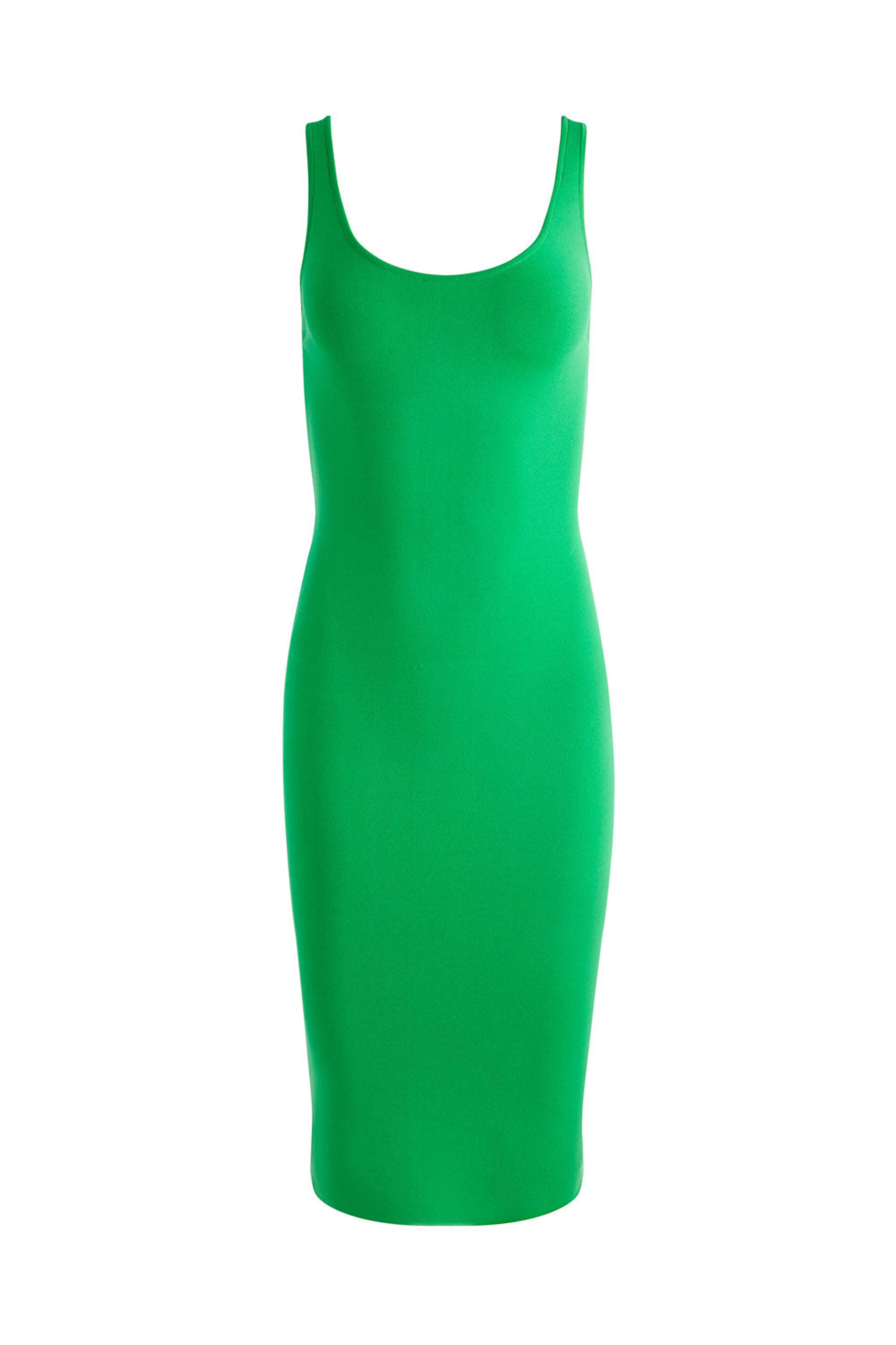 Alice & Olivia - Garden Green Darian Knit Midi Dress