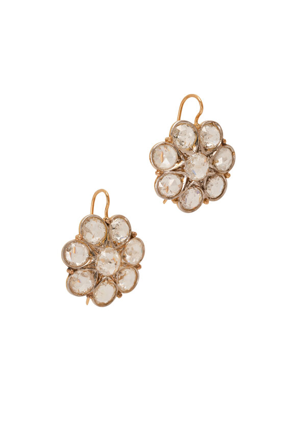 Renee Lewis Antique Diamond Cluster Earrings