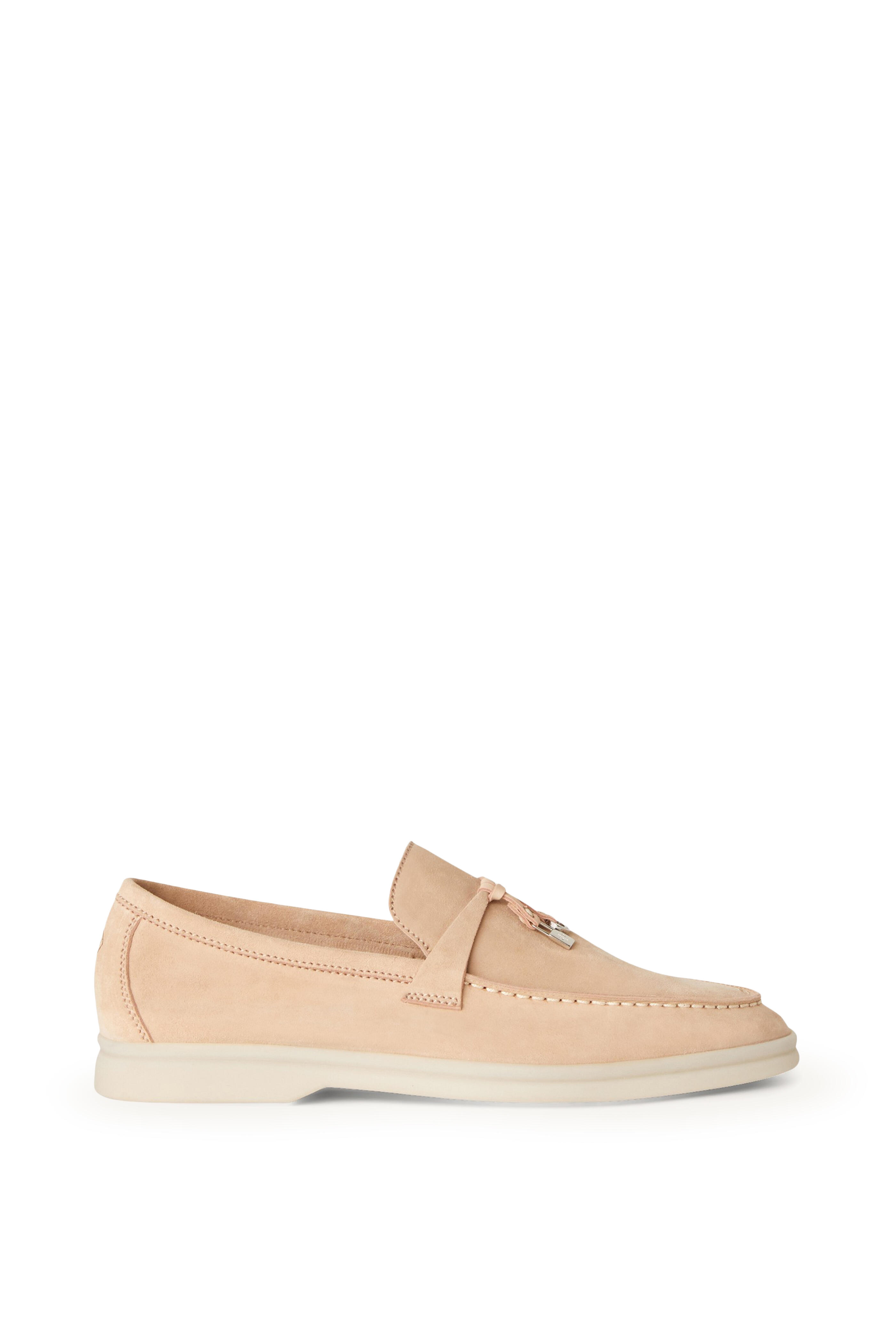 Loro Piana - Summer Charms Walk Pink Sand Suede Loafer