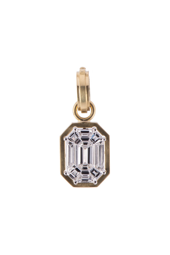 Sylva & Cie 18k Yellow Gold Mosaic Diamond Pendant - view 1