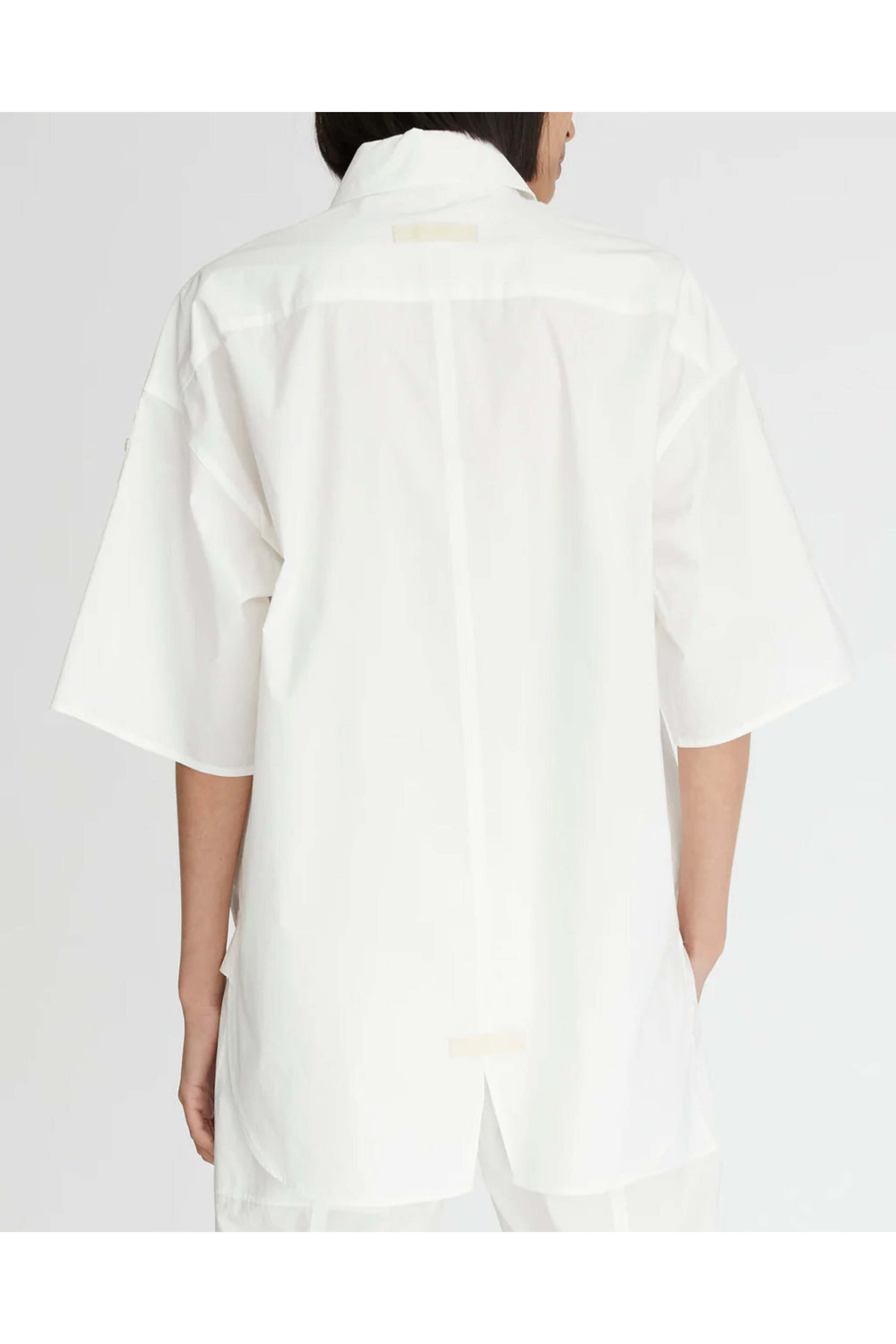 Lee Mathews - Natural Poplin Short Sleeve LM Shirt