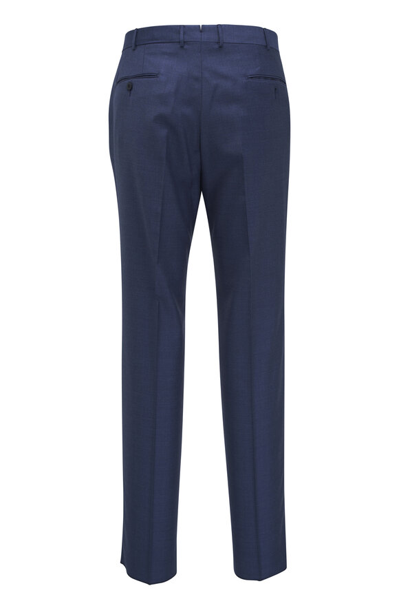 Zegna - Blue Twill Wool Pant 