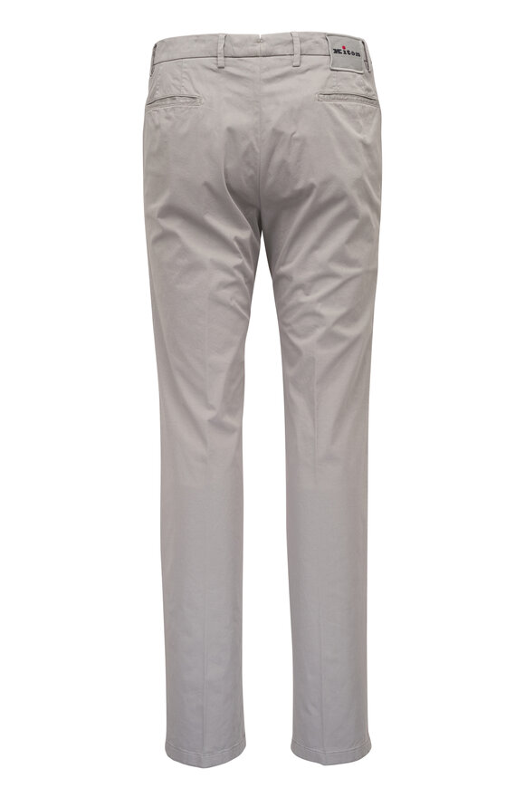 Kiton Taupe Stretch Casual Poplin Pant - view 4