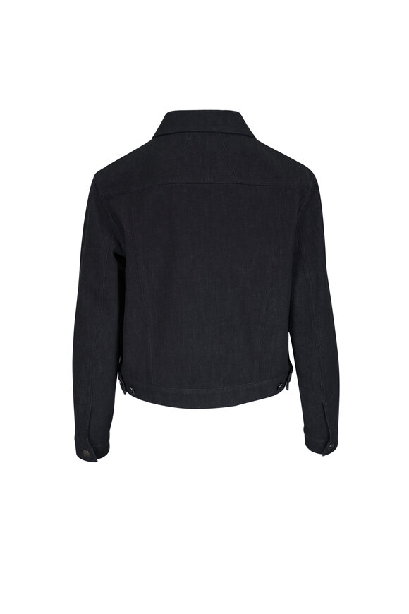 Akris Hilbert Black Patch Pocket Short Denim Jacket - view 2