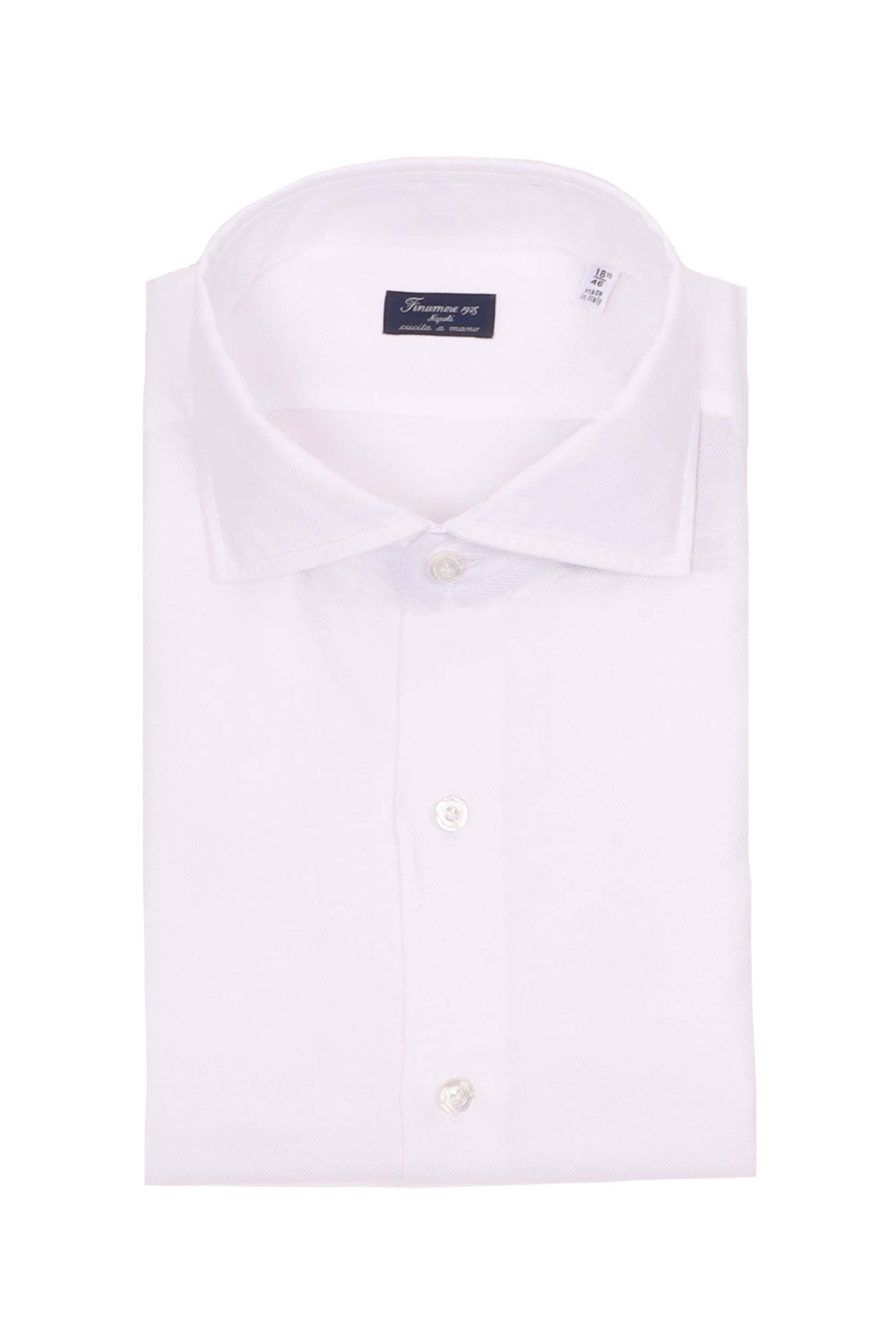 Finamore - Twill White Dress Shirt