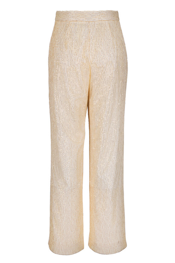 TWP Sulli Ivory & Gold Sequin Pant - view 3