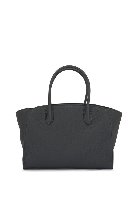 The Row Marlo 12 Dark Pine Leather Tote