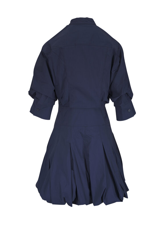 Simkhai Effie Navy Bubble Mini Dress - view 3