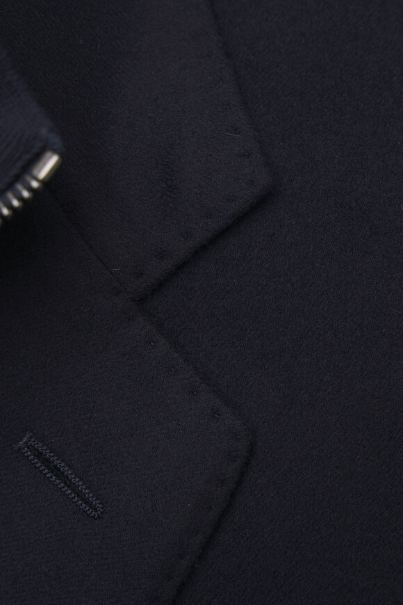 Loro Piana Navy Cashmere Outdoor Blazer - view 3