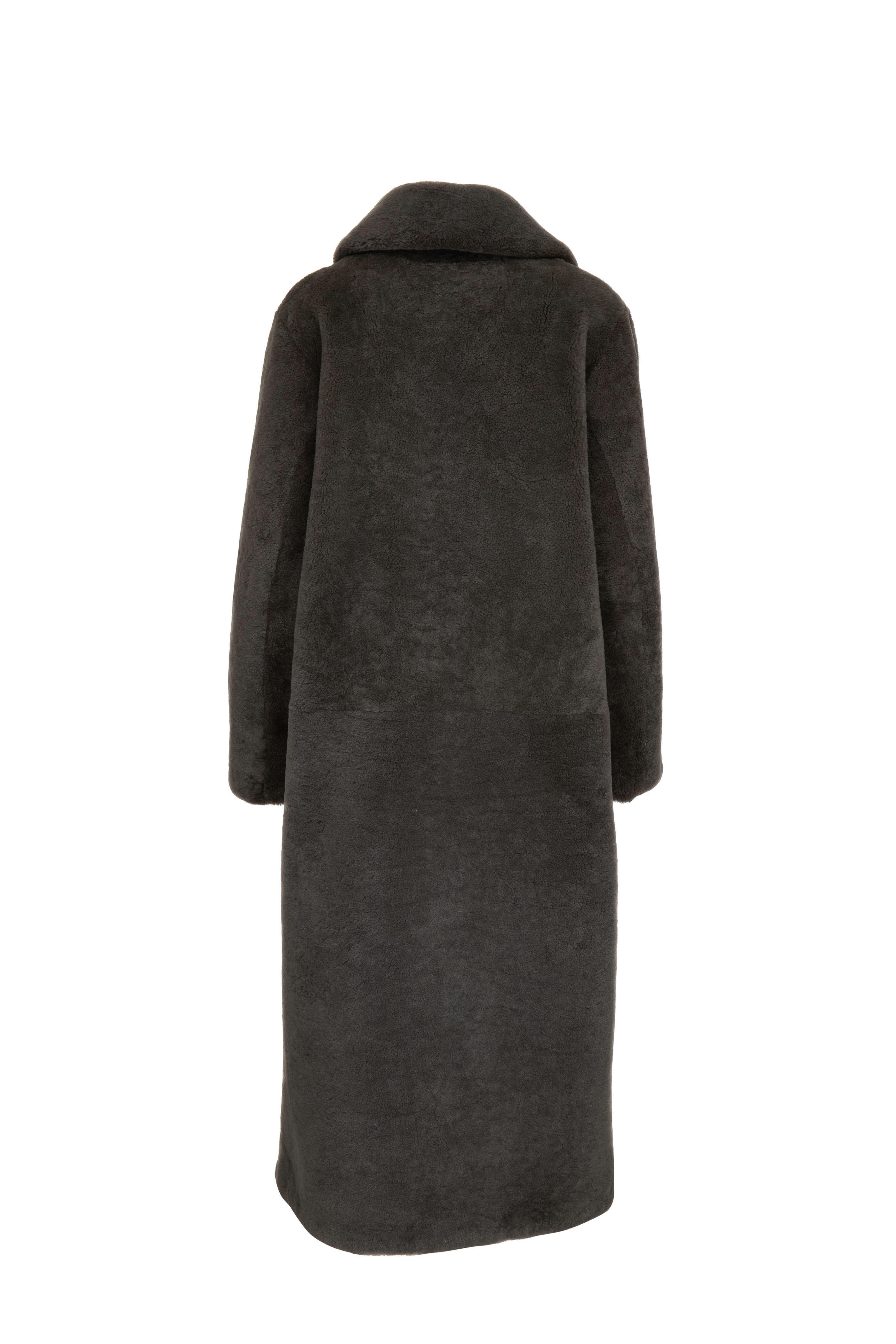 Yves Salomon - Olive Green Shearling Long Coat