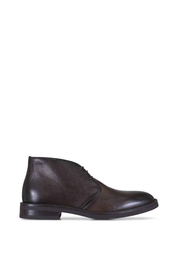 To Boot New York Norfolk Tmoro Brown Grained Leather Lace Up Boot - view 2
