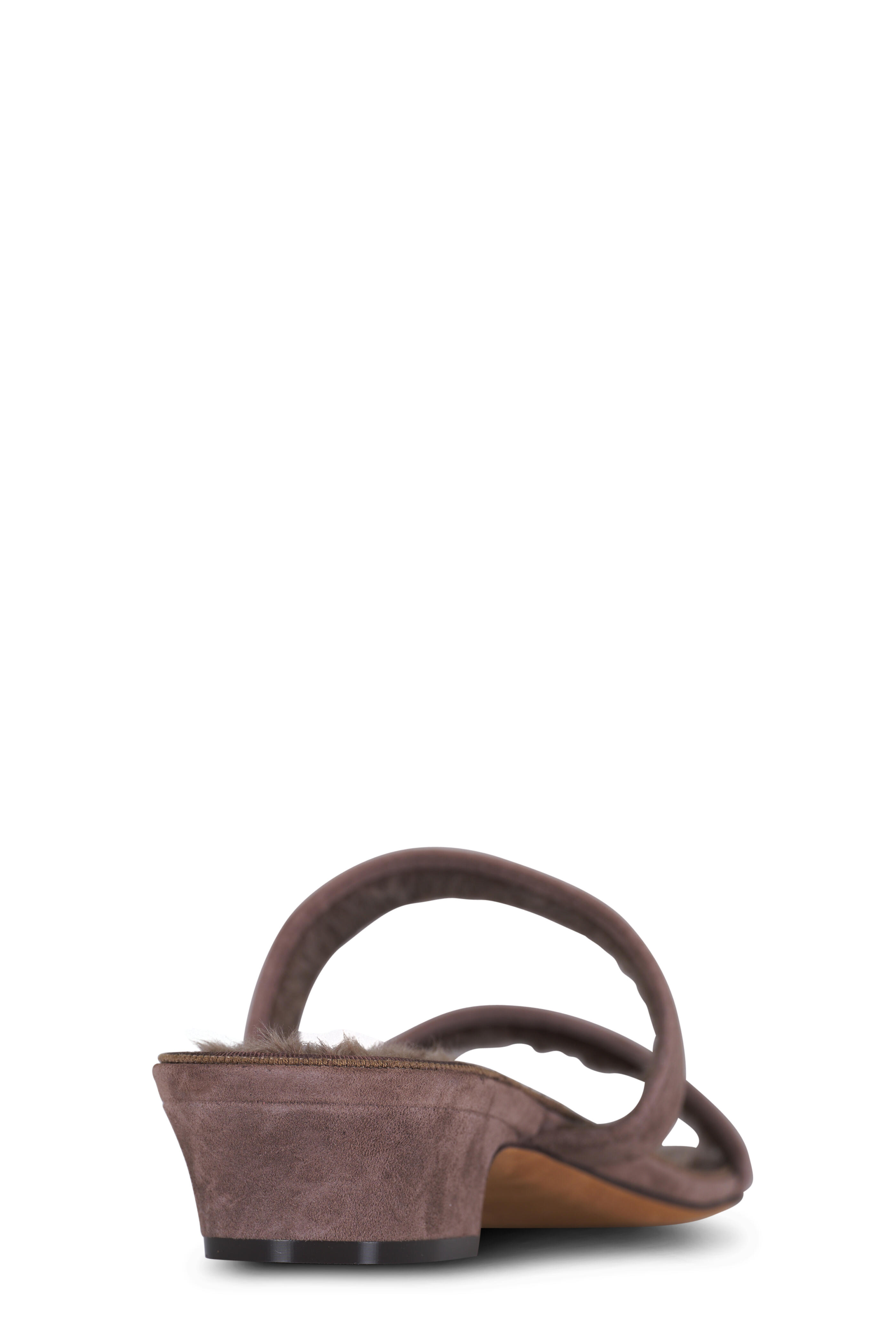 The Row - Awar Strap Light Brown Suede Sandal, 25mm