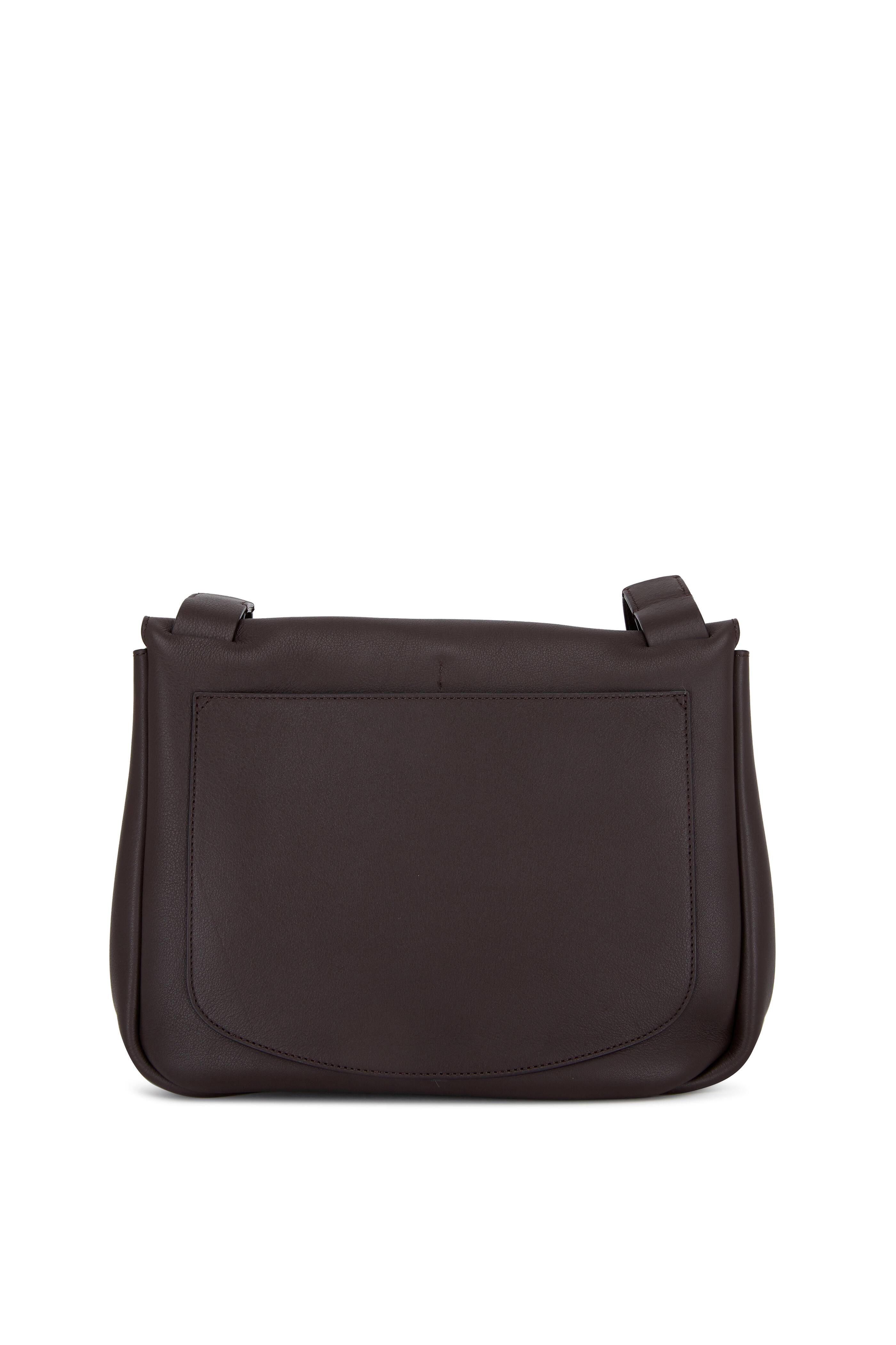 The Row - Mailbag Espresso Grained Leather Small Bag