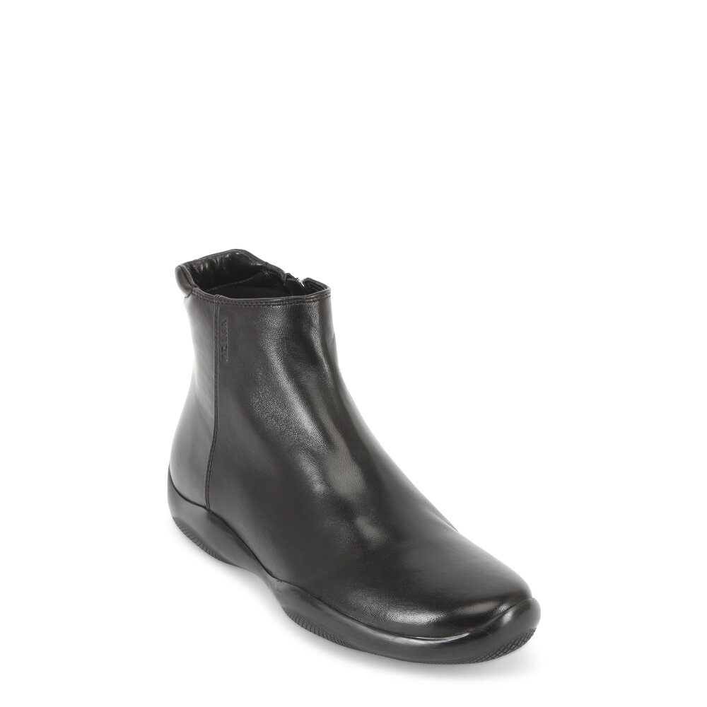 Prada - Black Leather Ankle Boot | Mitchell Stores