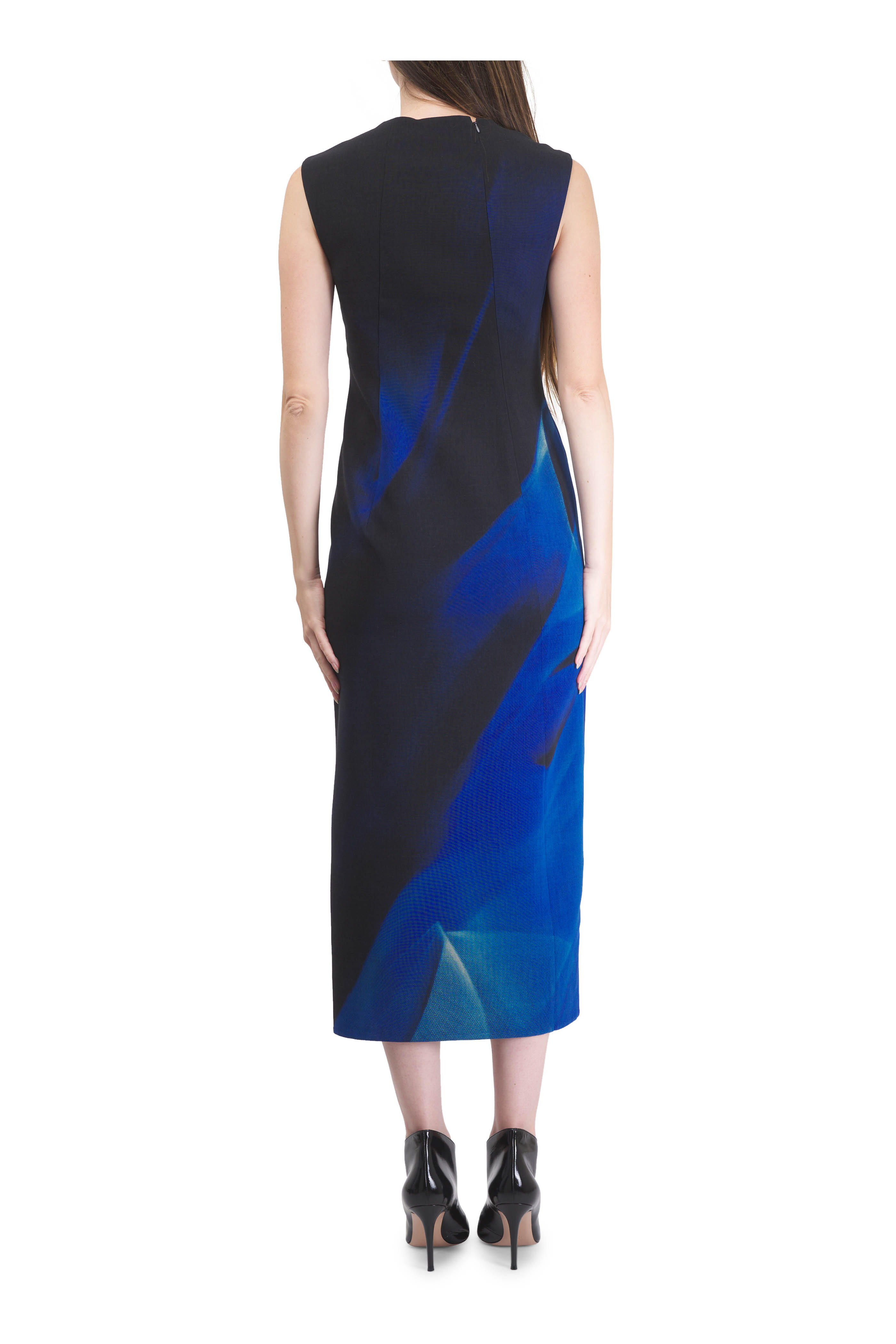 Akris - Blue Cyanotype Print Midi Dress