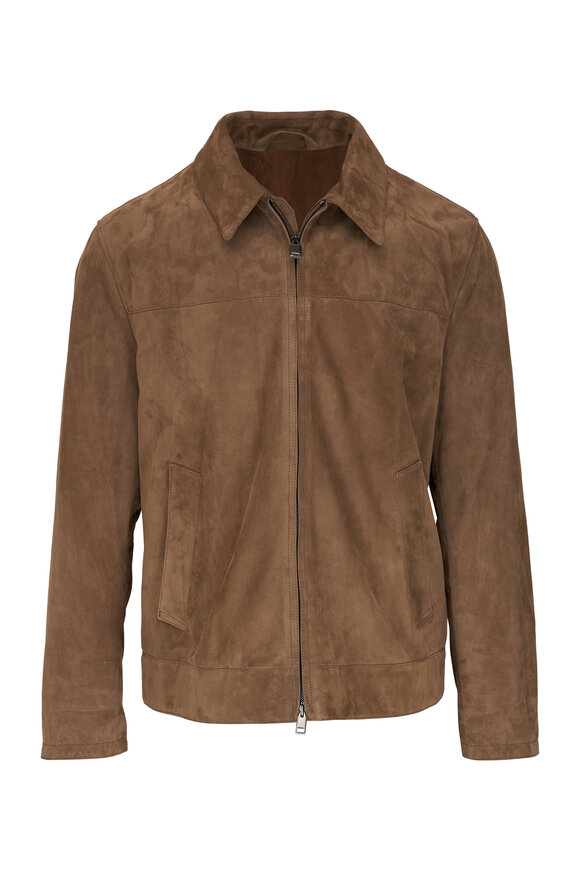 Brioni - Khaki Suede Blouson Jacket 