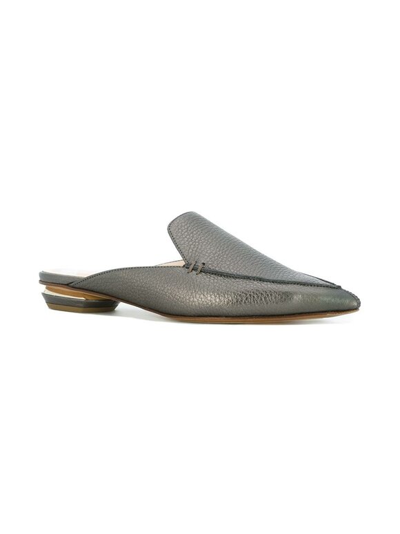 Nicholas Kirkwood - Beya Pewter Leather Pointed Mule 