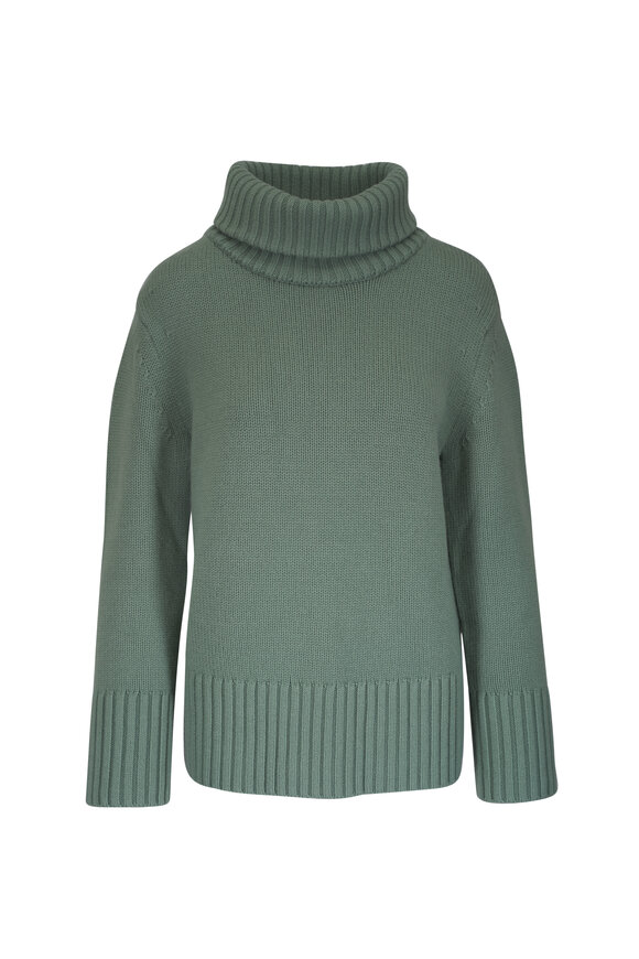 美品 イタリア製 Loro Piana コットンニット 50 M ブルーグリーン 美品 イタリア製 Loro Piana コットンニット 50 M ブルーグリーン