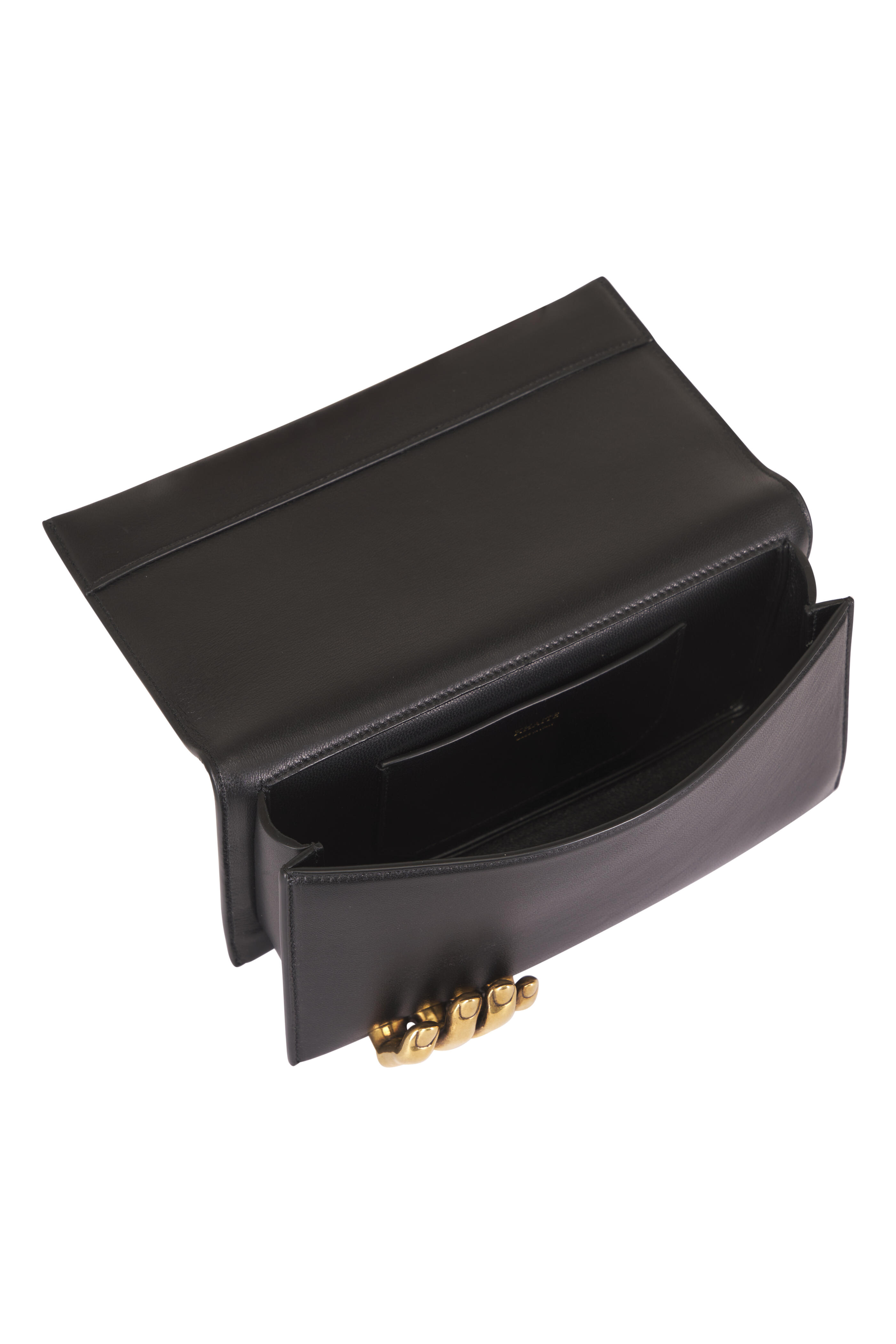 Khaite - Black Leather Had Clutch - view 6
