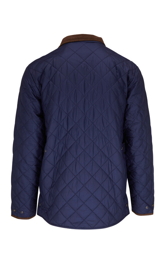 Peter Millar - Suffolk Navy Quilted Travel Coat