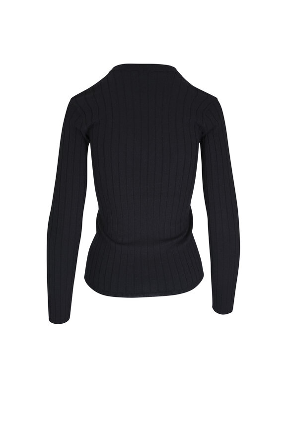 Brunello Cucinelli - Black Lurex V-Neck Top 