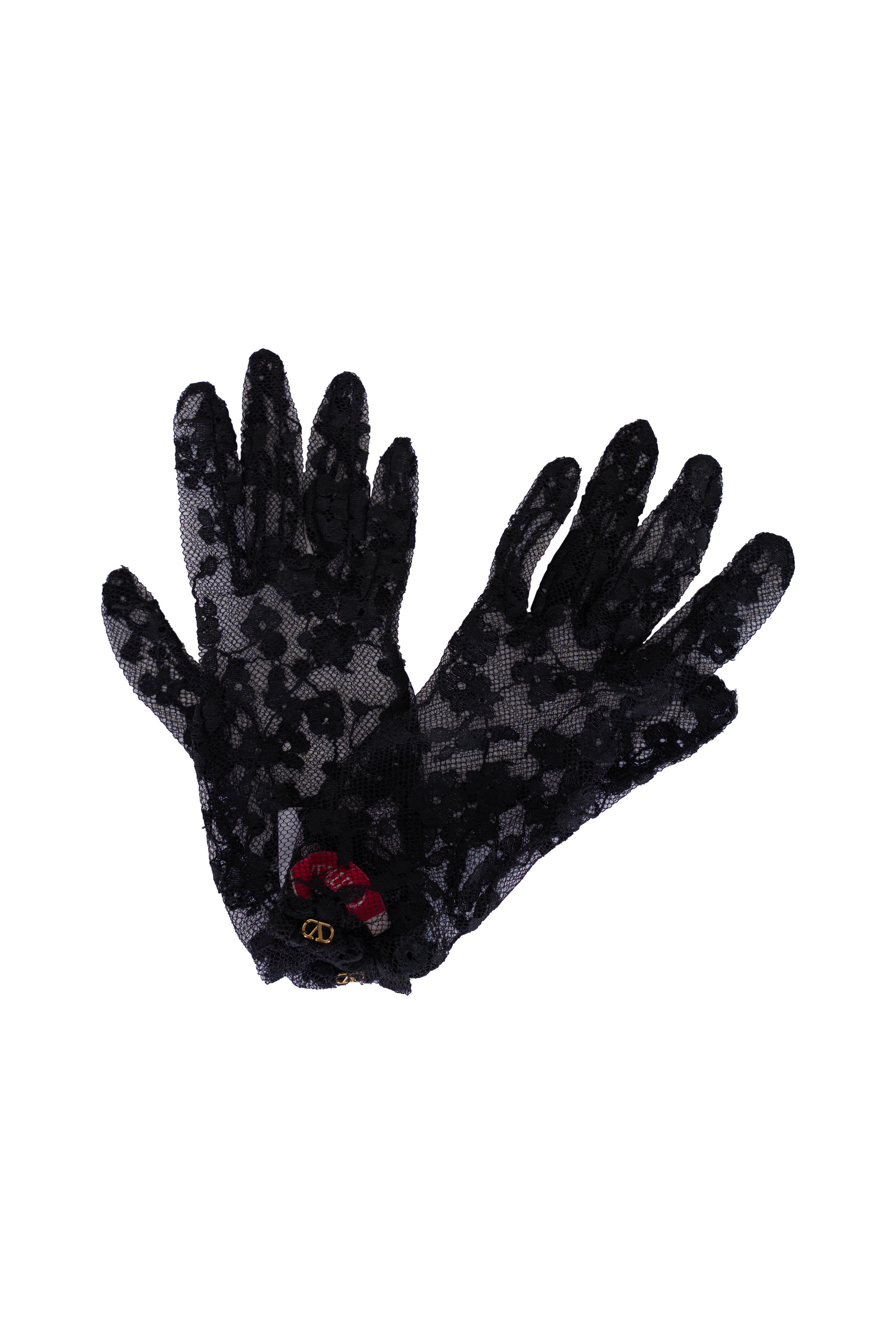 Valentino - Black VLogo Signature Lace Gloves | Mitchell Stores