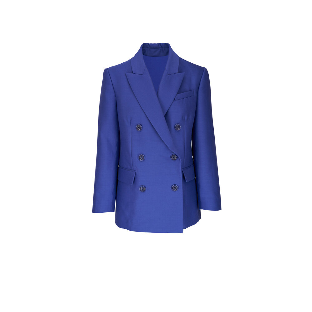 【関税&送料込】Zimmermann Jackets Purple Tailored wool and silk jacket in purple - Zimmermann | Mytheresa